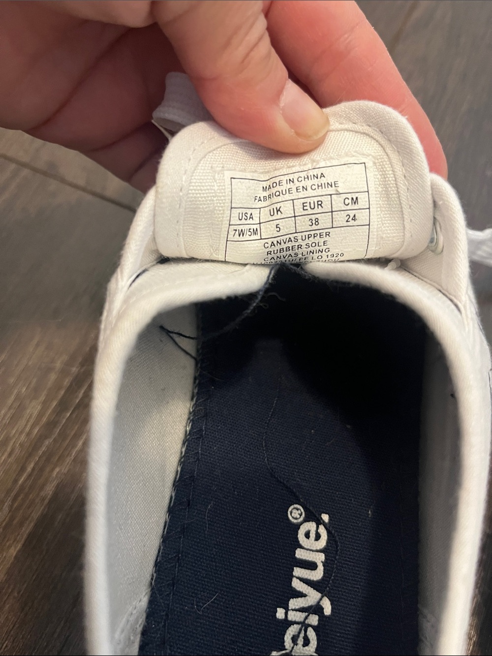 Feiyue 1920 White martial arts Canvas Sneakers, women’s size 7, like new - Picture 9 of 9